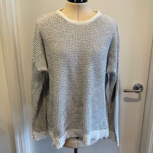 Eileen Fisher Soft slubby knit Organic Cotton Hi-Low Sweater Size L